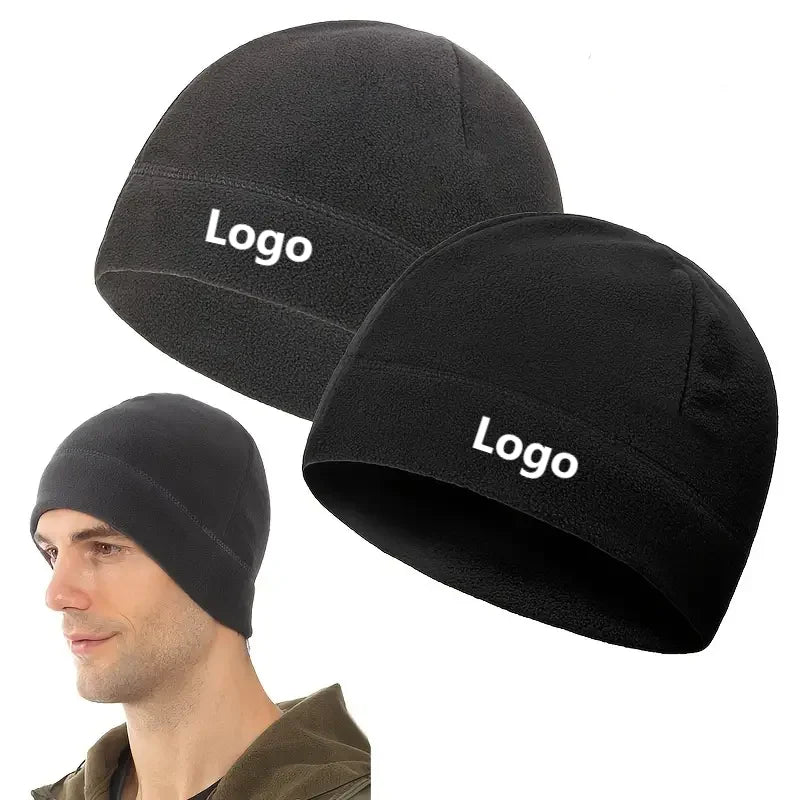 Wholesale Custom Winter Outdoor Windproof Thermal Polar Fleece Sports Skull Cap Beanies Running Cycling & Mountaineering Caps