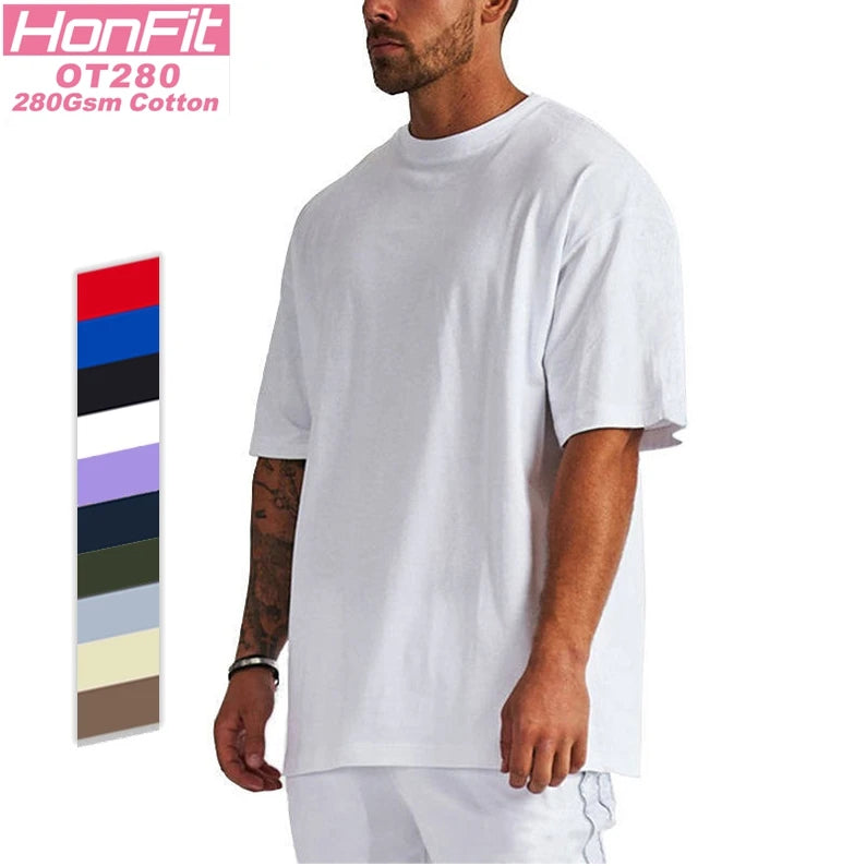 Hot Sale Men Street Wear t Shirt Quick Dry Oversized T-shirt Drop Shoulder Plus Sized Casual Tshirt