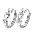 Cute Mini Hoop Earrings Woman Heart Earrings Small Gold Loop Ear Rings Circle