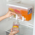 Large 3L Capacity Modern Plastic Tap Beverage Dispenser Hot & Cold Water Bucket Pot with Lid Party Drink Refrigerator Kettle