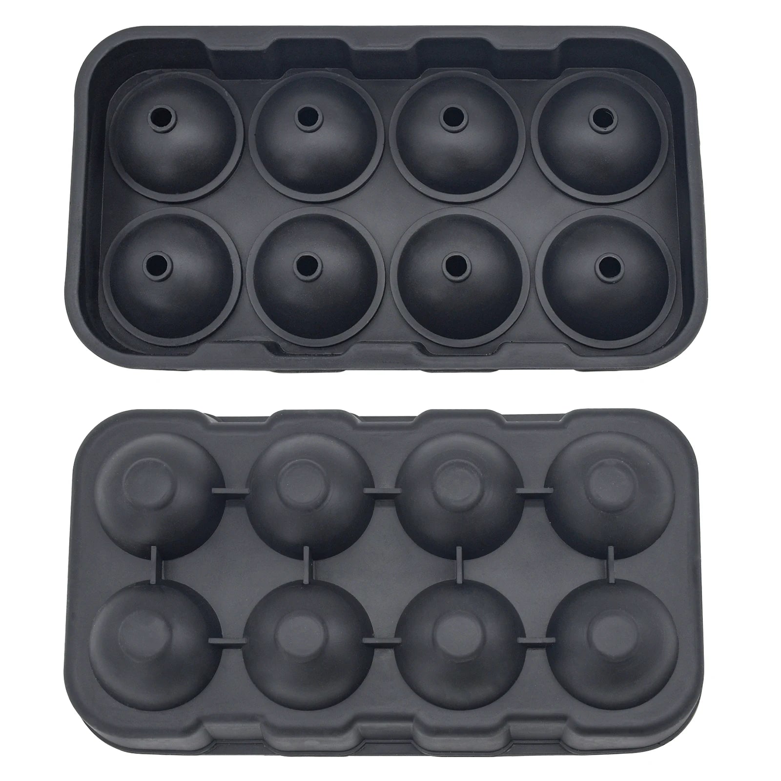 Ice Ball Maker 8 Grids Reusable Food Grade Ice Tray Molds 8 Cavities BPA Free Custom OEM Silicone Ice Ball Tray
