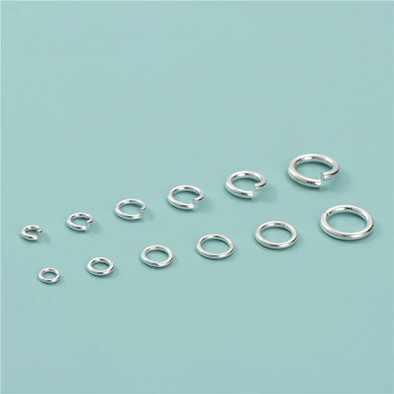 4mm-10mm Soild 925 Sterling Silver Thick Round Open Split Jump Rings Closed Rings Jewelry Findings Diy Jewelry Making