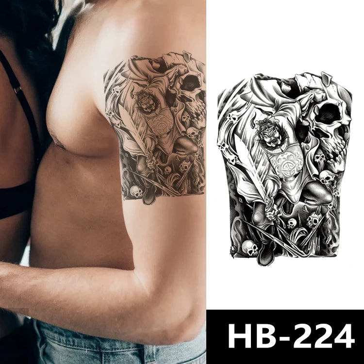 New Design Tattoo Zhong Kui Death Long Lasting Temporary Tattoo Stickers