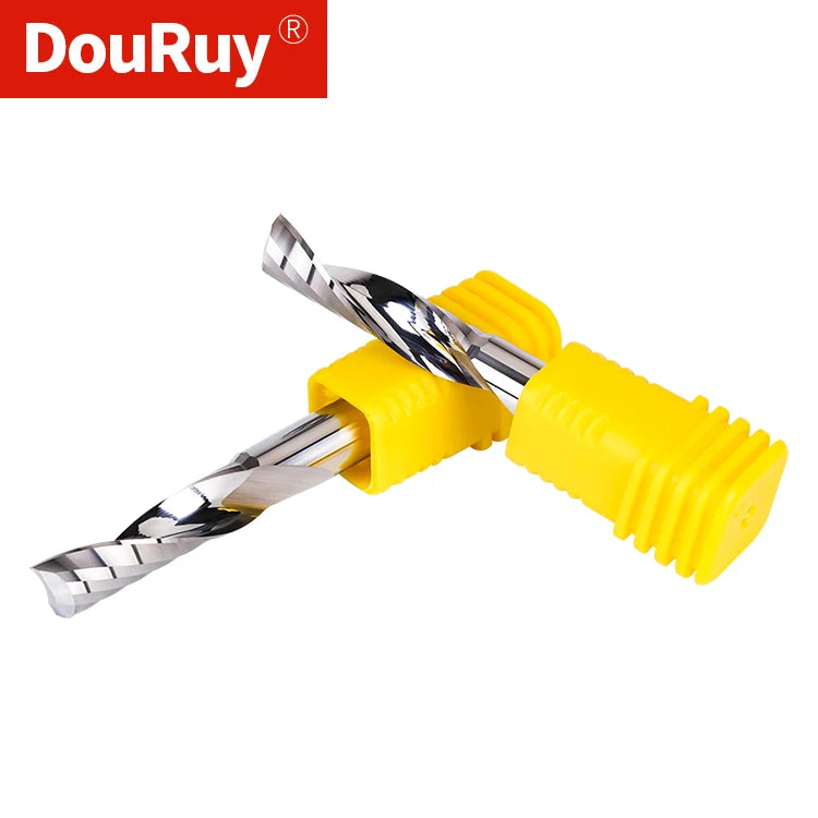 DouRuy 2A Single Flute Solid Carbide Cnc Router End Mill One Flute Milling Cutter