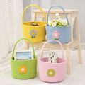 T0173 Creative Woven Cotton Rope Flower Storage Basket Cute Rectangle Hanging Bag for Home Chlorophytum Storage Basket