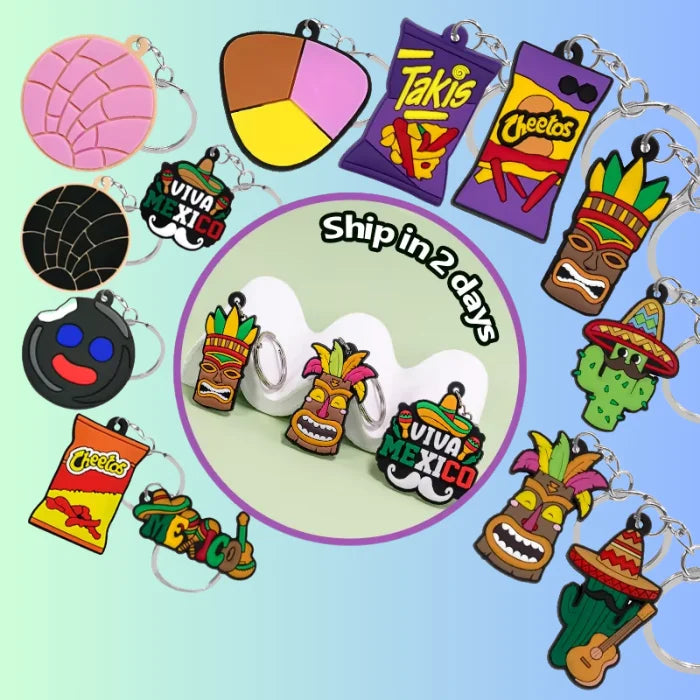 Personalized DIY Designer Custom Mexican Coffee Keychain Key Rings Chains Accessories for Keychains Fujian in Bulk Wholesale