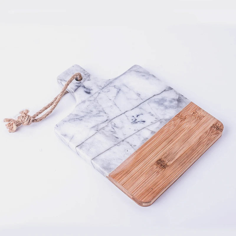 Popular Artificial Vintage Kitchen Square Wood Cutting Board Rectangle Marble Stone Dough Kneading Cheese Cutting Board