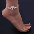 Gaby new eye shape anklets gold plated bracelet of foot shiny Beach Anklet for women wholesale body jewelry