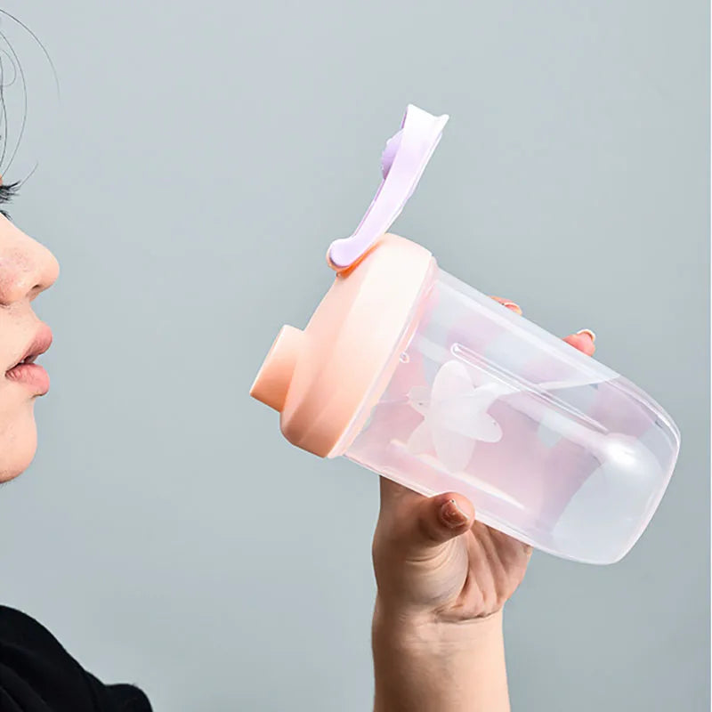 Cheap Protein Powder Shaker Cup 400ml Milk Gym Water Bottle With Scale Plastic Cup Portable Fitness Sports Water Bottle