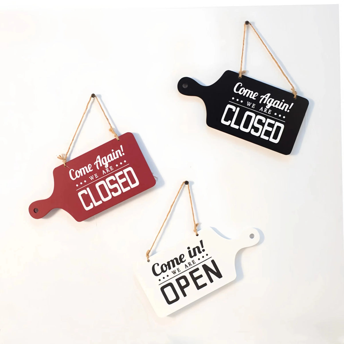 Customized Business Restaurant Hotel Stores Opening and Closing Doors During Business Break Time Sign Foam Board