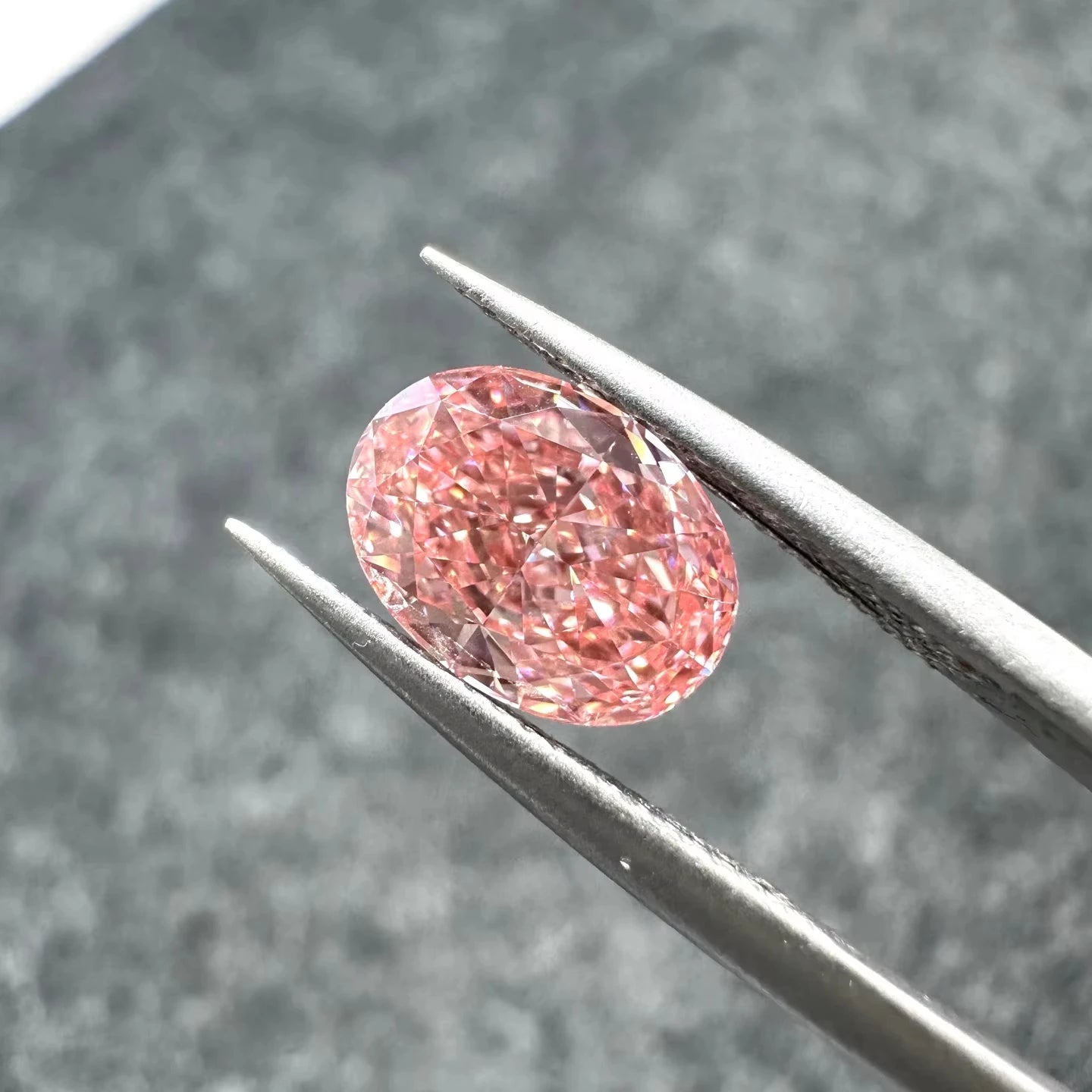 Lanphear Jewelry IGI Certified VVS2 OVAL Modified Brilliant Fancy Intense Pink Diamond Loose HPHT CVD Diamond Lab Grown Diamond