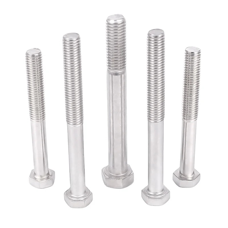China Manufacturer's Stainless Steel Bolts DIN 931 Hex Bolt SUS 304 316 with Plain Finish