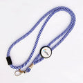 Custom Polyester Heavy Duty Jacquard Rope Woven Tubular String Lanyards Adjustable Epoxy Sticker Badge Safety Buckle Accessories
