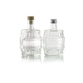 Empty Clear Barrel Shape Glass Bottle Multiple-mouth Design for Home Brew Ice Wine with Custom Cork Screw Cap Festival Party