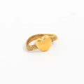 Joolim High End 18K Gold Plated Snake Chain Dainty Heart Rings for Women Finger Ring Wholesale