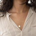 EManco Trendy Personalized Custom 13mm Round Pendant Necklace Stainless Steel Gold Plated Disc Clavicle Chain Wholesale