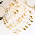 Wholesale Baroque Style Gold Plated Metal Natural Sea Shell Pendant Earring Jewelry for Women