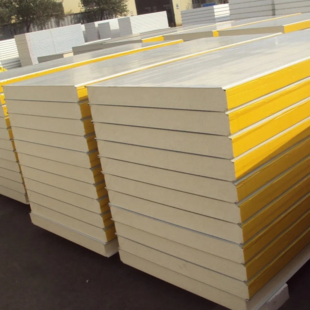 UNITED INSULATION Industrial Design Metal Steel PIR Sandwich Panel 50mm-150mm Cold Storage Workshop Fire Resistant Class B1