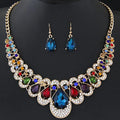 Hot Selling Fashion Jewelry Set Rhinestones Necklace and Earrings Set Choker Necklaces Set for Women W9120315
