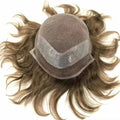 LONGFOR BQ Men Toupee Light Color Best Human Hair Wigs Toupee Lace HD