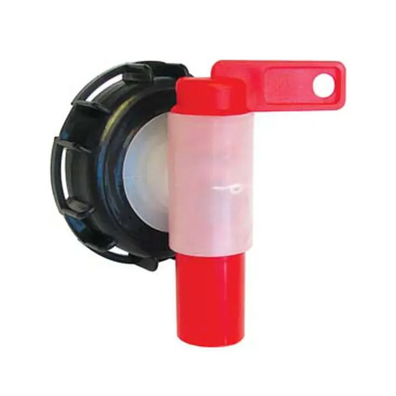 25 Litre Plastic Drum Tap Screw Dispensing Cap Tap Areoflow Self Vented 58mm for 25L Chlorine Drums Lid