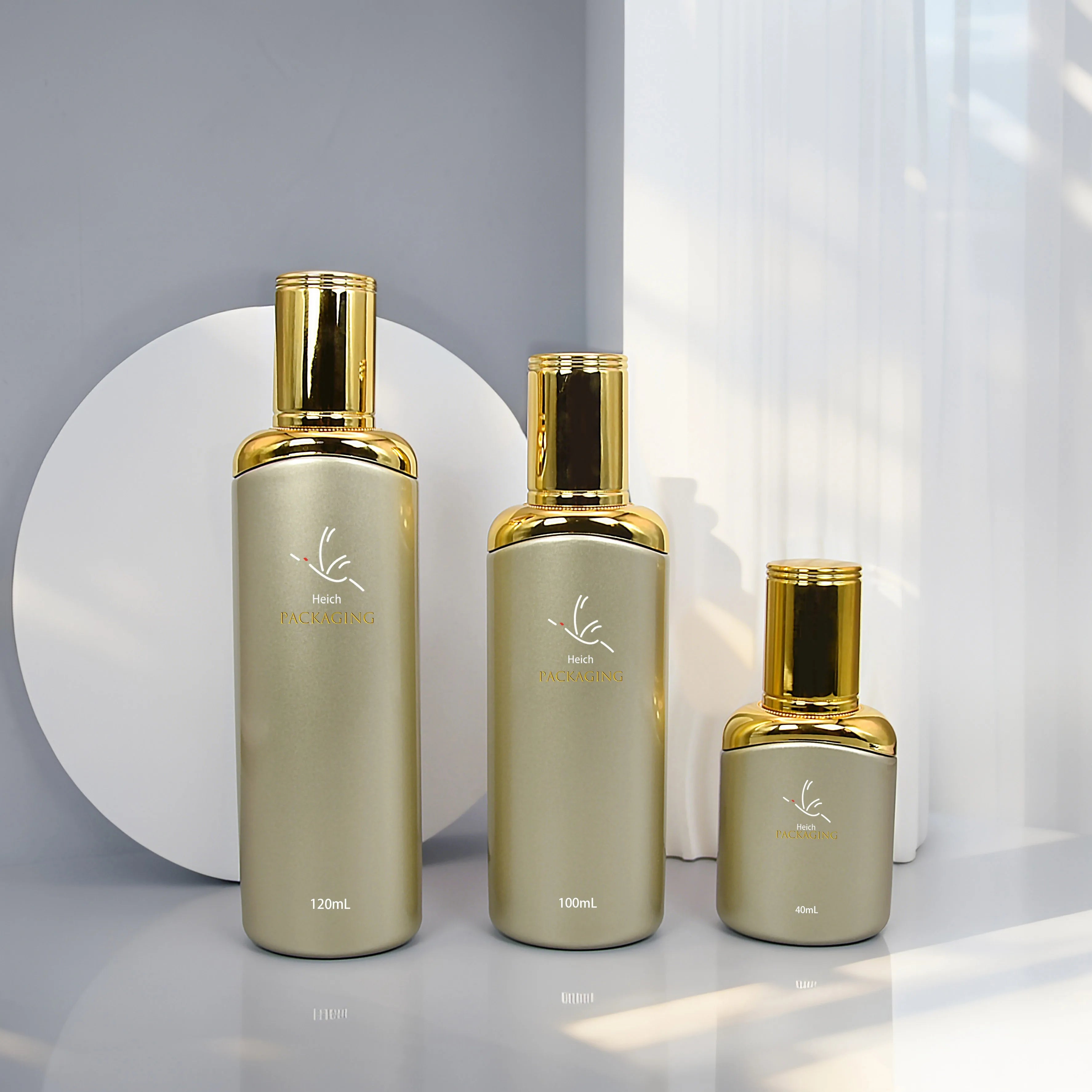 Luxury 40ml Glass Lotion Pump Bottle for Skincare Custom Serum Container with Screw Cap for Face Cream and Skin Care