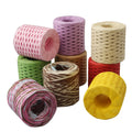 Factory Sale DIY Handmade Raffia Rope 200m Eco-friendly Flat Raffia Yarn for DIY Bag and Hat