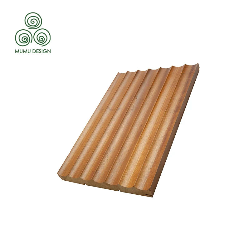 MUMU Wholesale Feature Indoor Fluted Panels Walls Decorative Wood Grain Laminate Wall Panels