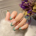 Wholesale Cheap New Design ABS Ballet Shape Full Cover Artificial Press-On Fake Finger Nails 20 Colors Pre-designed for Nail Art