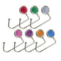 Fashion Creative Gypsophila Straight Purse Hook Table Abstract Painting Ceramic Metal Bags Holder