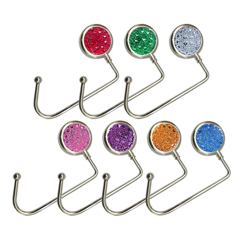Fashion Creative Gypsophila Straight Purse Hook Table Abstract Painting Ceramic Metal Bags Holder
