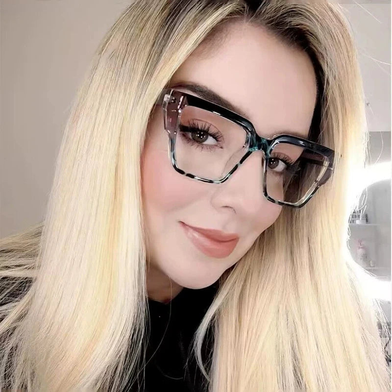 82080 Anti Blue Light Optical Glasses Frames Women TR90 Fashion Computer Eyeglasses Candy Color Versatile Leopard Eyeglass Frame