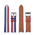JUELONG Soft Genuine Leather Fashion Smartwatch Watch Straps Quick Release 18mm 20mm 22mm Five Colors Colorful Stripes Band