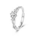 Wholesale Adjustable Finger Couple Fine Jewelry Round Brilliant Cut Cubic Zirconia 925 Sterling Silver Rings for Women's Wedding
