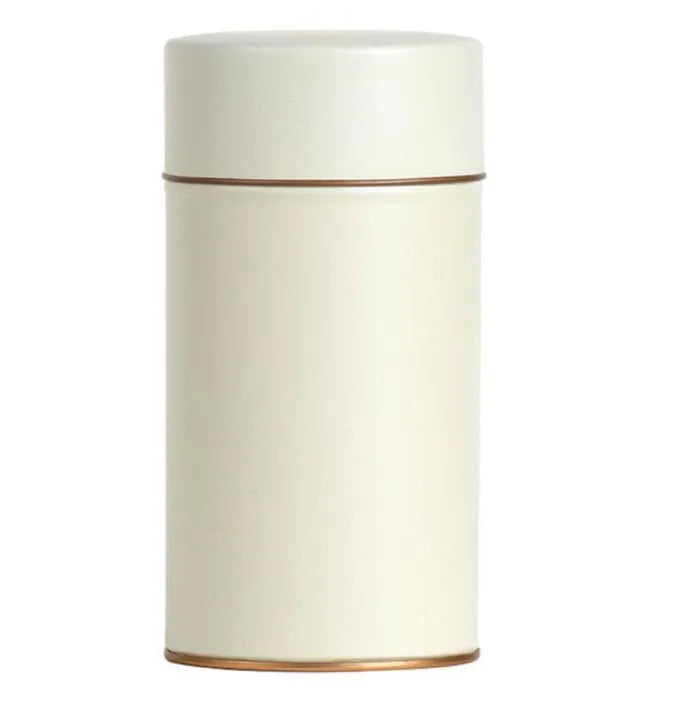Custom Food Grade White Tea Tin Can Canister Round Coffee Tea Caddy Storage Box sealed Can Container Tea Storage Jars with Lid