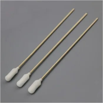 Cleanmo CM-FS720 500pcs/bag Long Wooden Handle Cotton Swabs Foam Tip Type Cotton Swabs