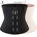 Plus Size Xs-xxxxxxl Women Black Breathable Smooth Latex Slimming Belt Belly Flat Sheath Zip-Up Waist Trainer Corset Teenagers
