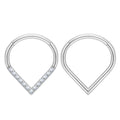 G23 Titanium ASTM-F136 Piercing Nose Ring Zircon Tragus Ear Earlobe Cartilage Helix Nose Earring Piercing Body Jewelry