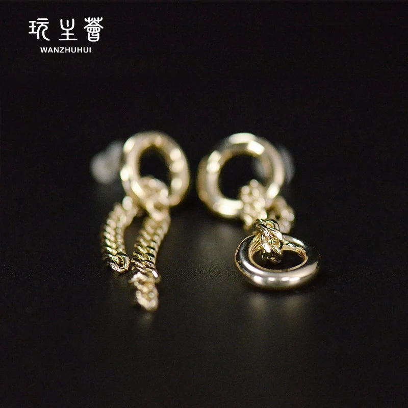 Wholesale Woman Claw Setting Hoop Charm Earrings