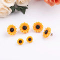 Hot Bohemian Resin Sunflowers Stainless Steel Stud Earrings Cute  Simple  Earrings for Girls Women