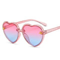 New Cute Heart Rimless Glasses Sunglasses Children Kids Gray Pink Red Lenses Fashion Boys Girls  Kids Sports Sunglasses