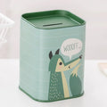 Customized Empty Metal Gift Tin Box Packaging Colored Tin Containers square Coin Bank Tin Can