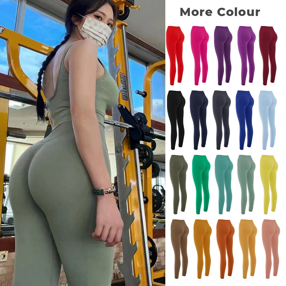 Customization Ins Hot Girl Yoga Pants Compression Workout Brazilian Butt Lift Scrunch Seamless Yoga Leggings for Women
