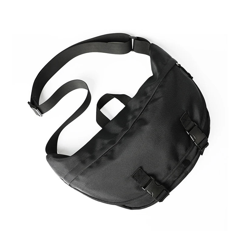 High Quality Black Nylon Shoulder Bag Custom Crossbody Bag Men's Messenger Bag