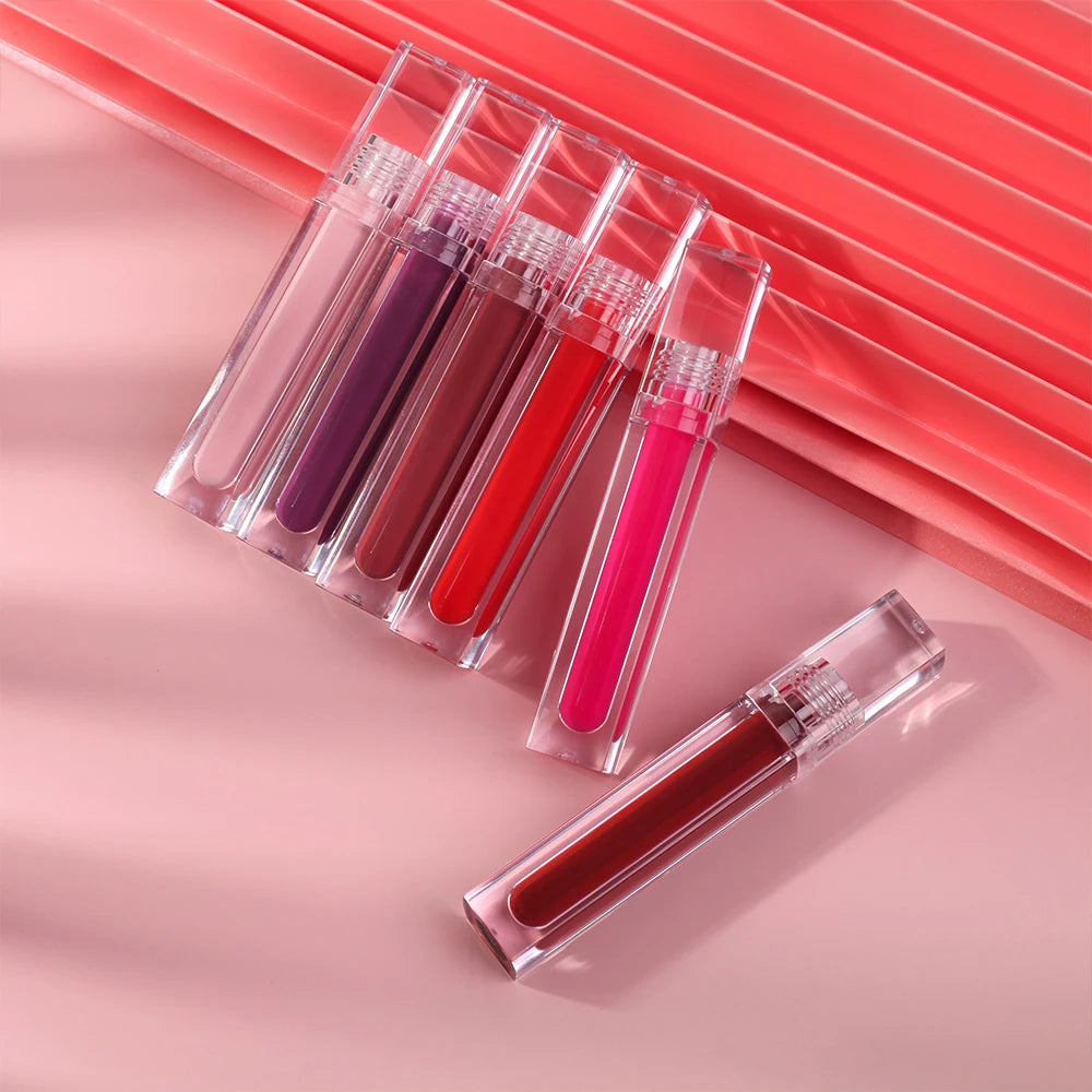 Wholesale Cosmetic Custom Logo Lipgloss Vendors Lip Gloss Nude Clear Shinny Shimmer Lip Gloss Private Label