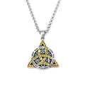 Wholesale Retro Triangle Stainless Steel Men's Pendant European and American Punk Fashion Personality Pendant Necklace