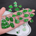 Jade Buddha Sun Green Landscape Pendant Dragon Brand Full Green Jade Goddess Leaf Cabbage Floating Flowers Safety Buckle Pendant