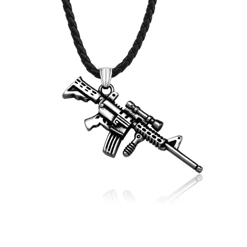 SS8-010P Steel Solider Stainless Steel Pendant Hip Hop Pendant Gun Necklace Jewelry Gun Pendant |
