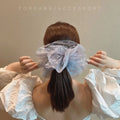 Cute Oversize Large Scrunchies Ropes Hair Ties Elastics Ponytail Holders Floral Headbands for Women Girls