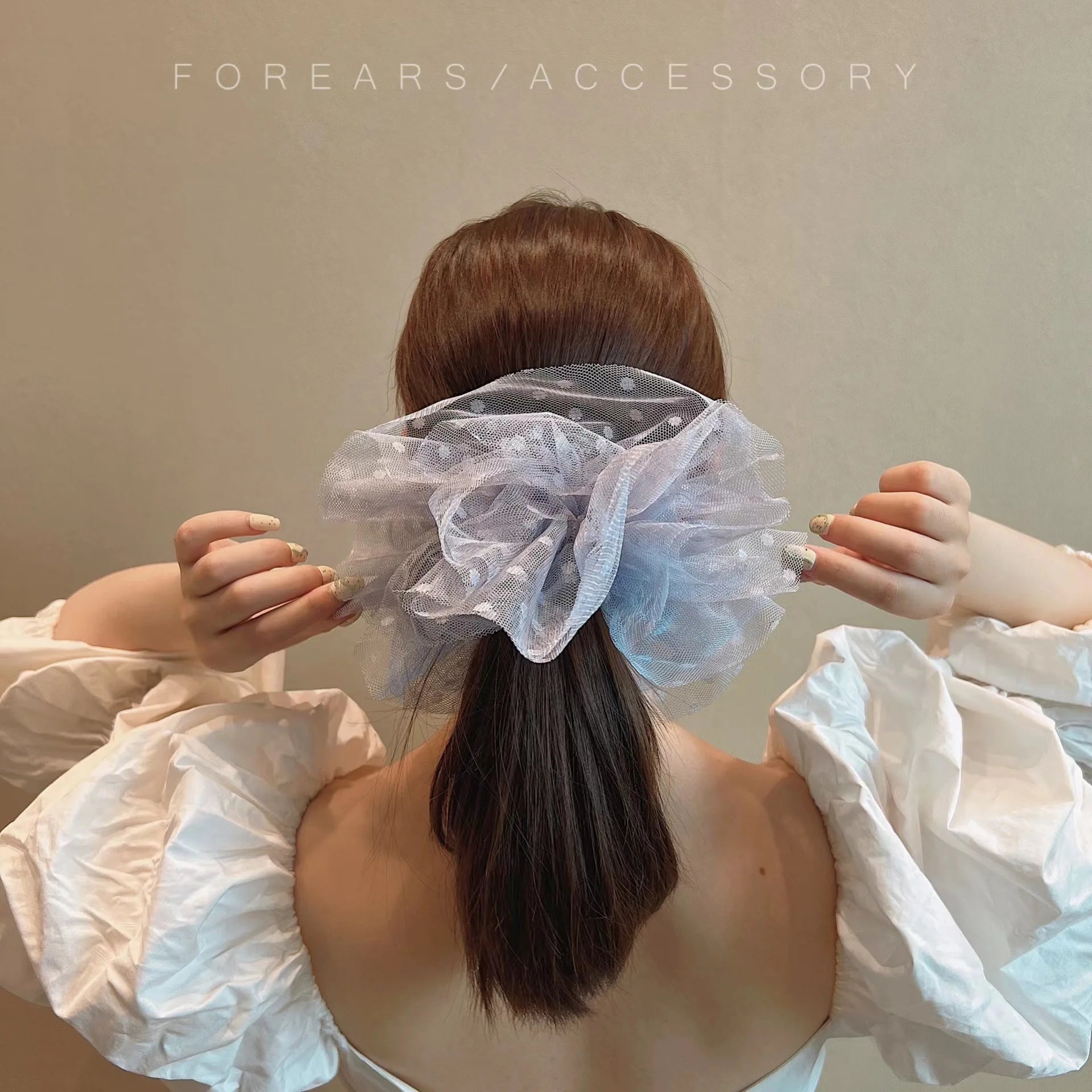 Cute Oversize Large Scrunchies Ropes Hair Ties Elastics Ponytail Holders Floral Headbands for Women Girls